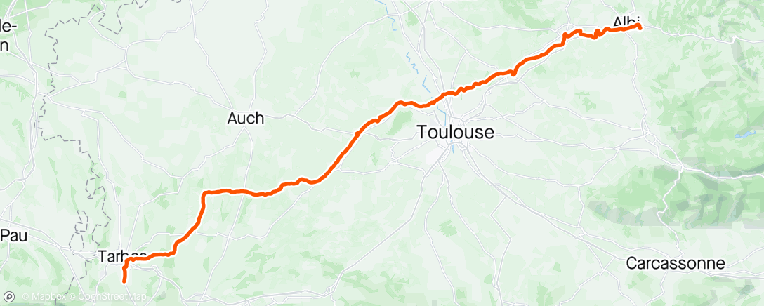 Mapa de la actividad (Retour Tarbes... avec l'aide du vent.)