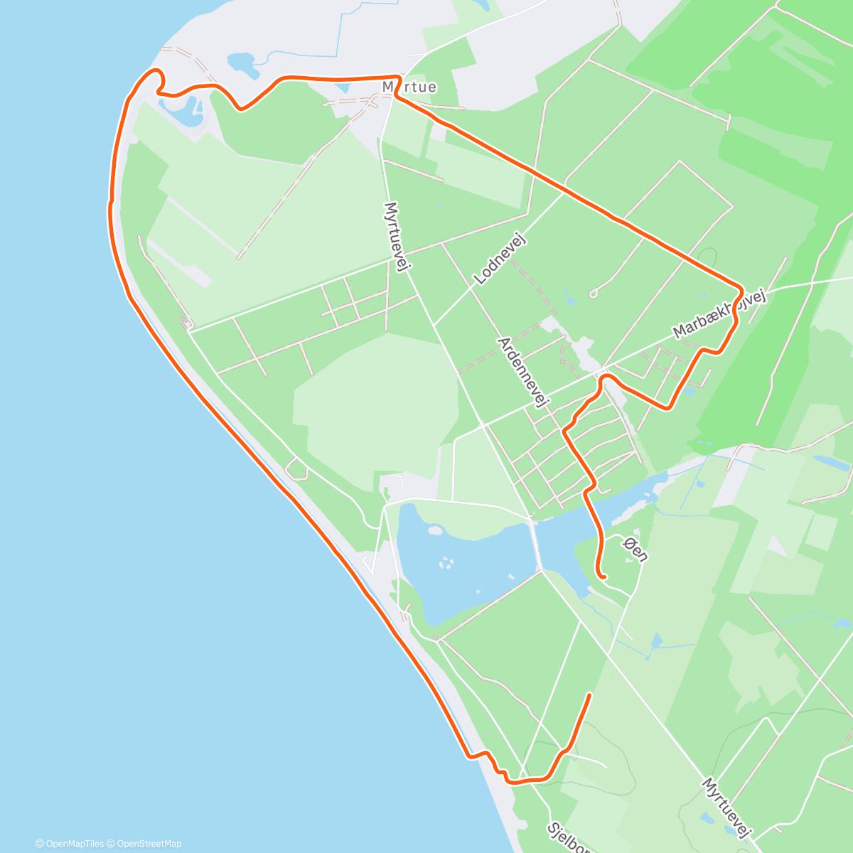 Map of the activity, Morning Hike