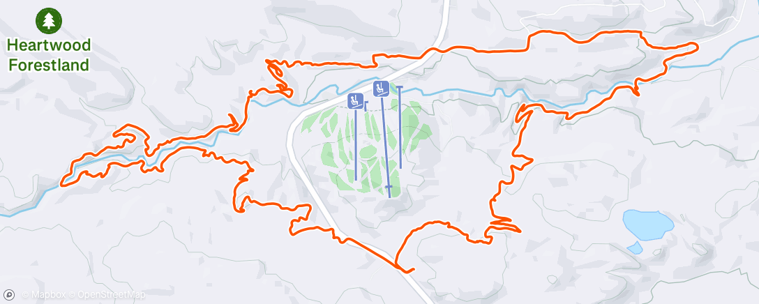 Map of the activity, Afternoon Mountain Bike Ride