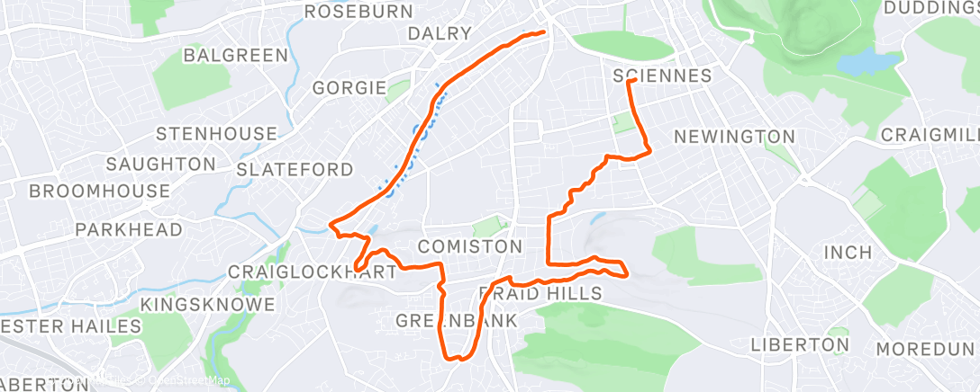 Map of the activity, Lunch Run