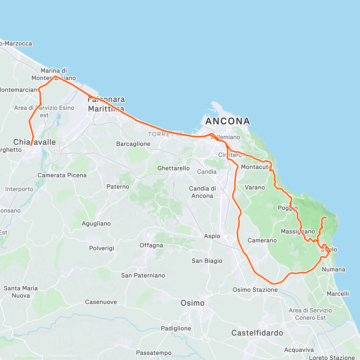 Mappa dell'attività Lunch Ride