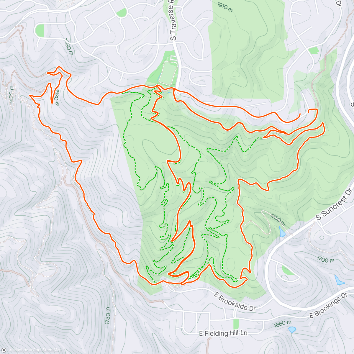 Map of the activity, Lunch Lap