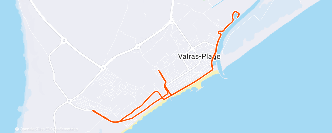 Map of the activity, Course à pied le midi avec le cousin 🤗