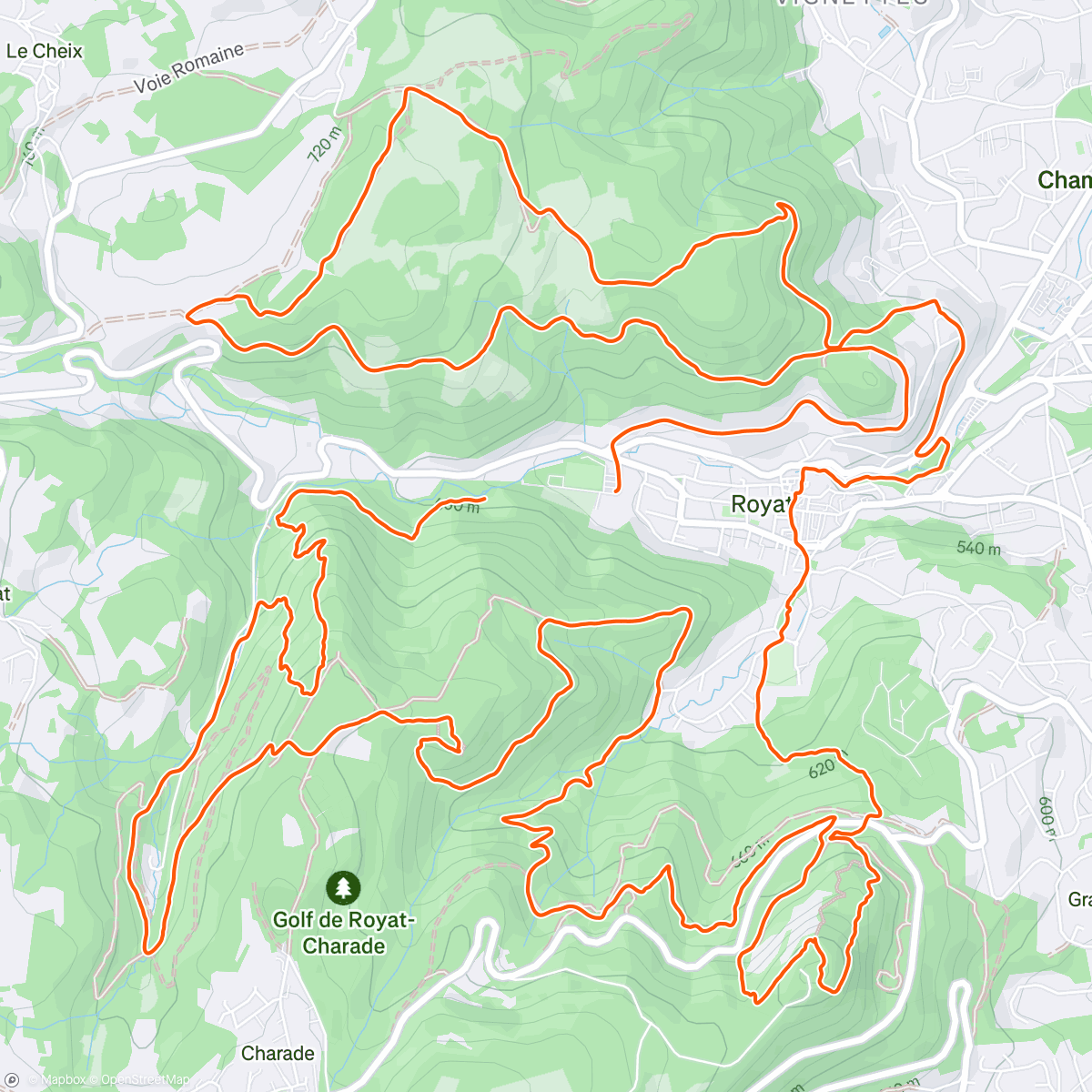 Map of the activity, Royat Trail Tour
" Roca  Neyra "