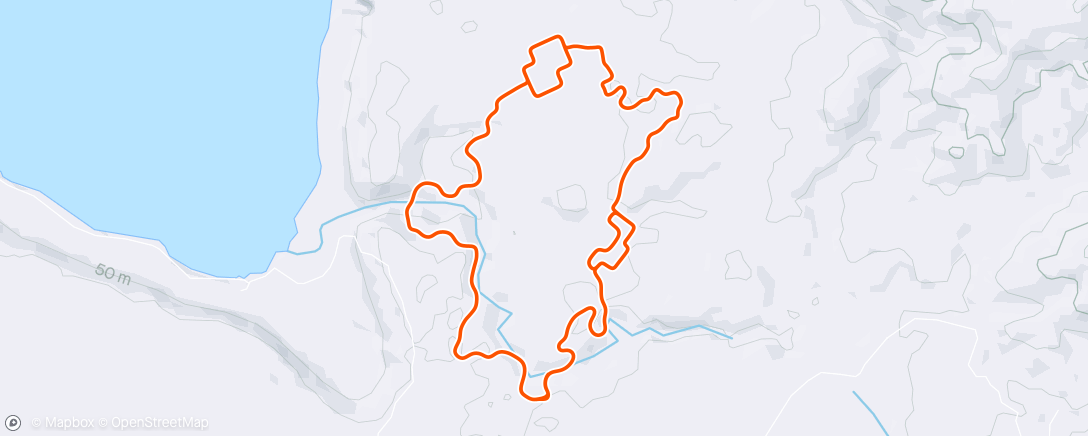 Карта физической активности (Zwift - Two Village Loop in Makuri Islands)