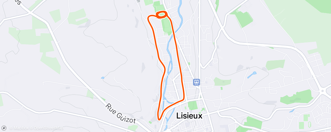 Map of the activity, Evening Run