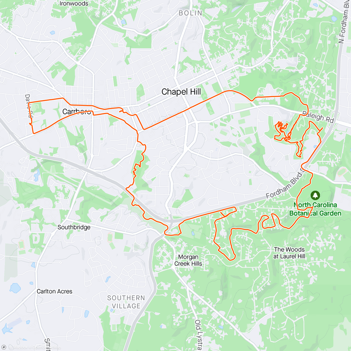 Map of the activity, Got a lil turnt following the cicadas' siren song.