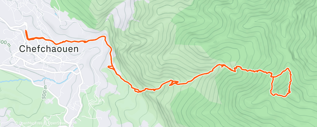 Mappa dell'attività Chefchaouen - Jebel Tisouka