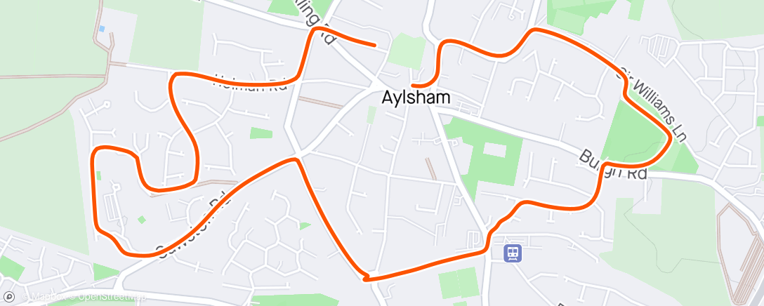 Карта физической активности (EPIC Aylsham 5k)