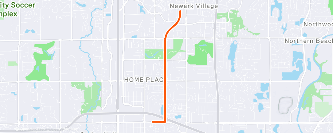 Map of the activity, Afternoon Walk