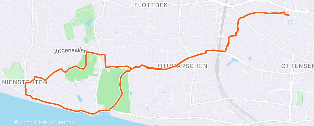 Map of the activity, Lauf am Nachmittag
