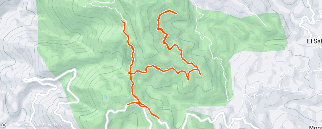 Map of the activity, Reserva la Larga