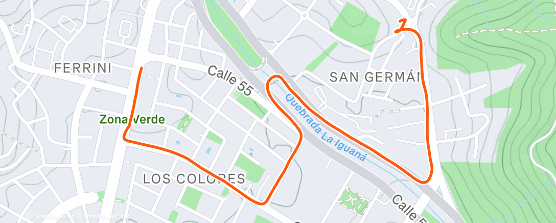 Map of the activity, Vuelta ciclista por la mañana