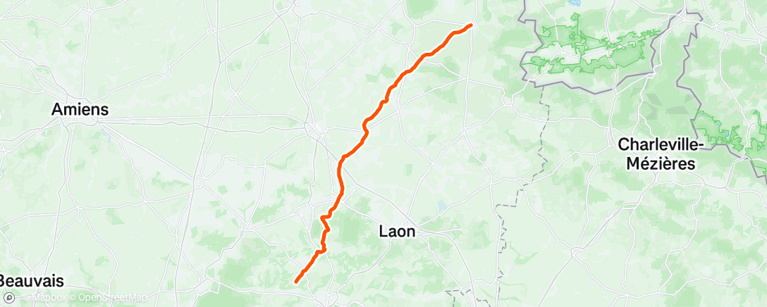 Map of the activity, Lunch Ride