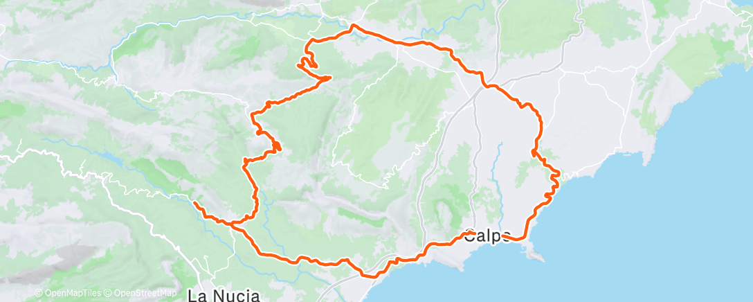 Map of the activity, Lunch Ride