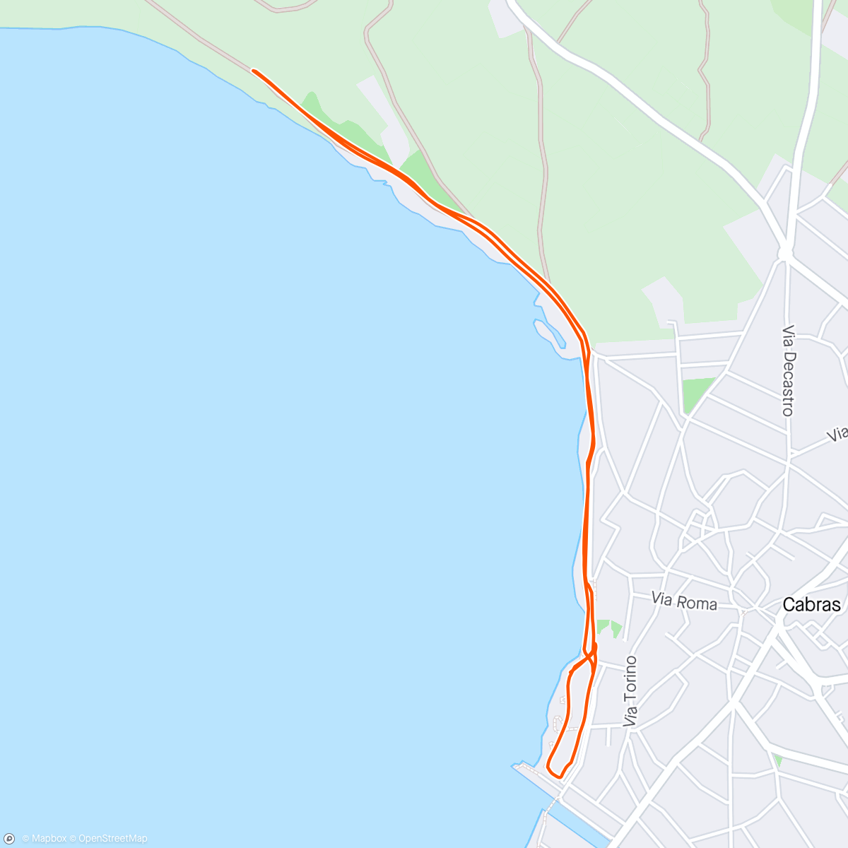 Mapa da atividade, Camminata serale