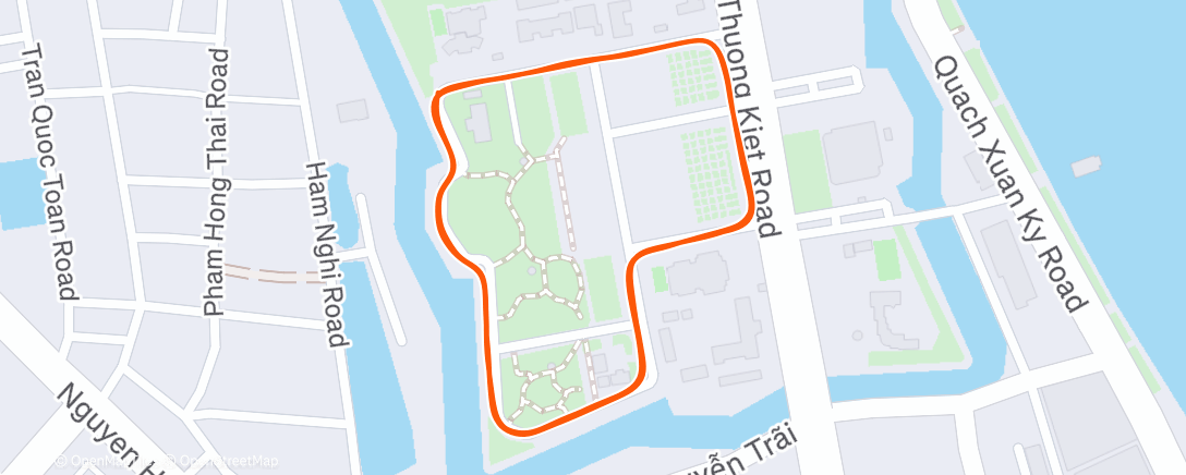 Map of the activity, Morning Run