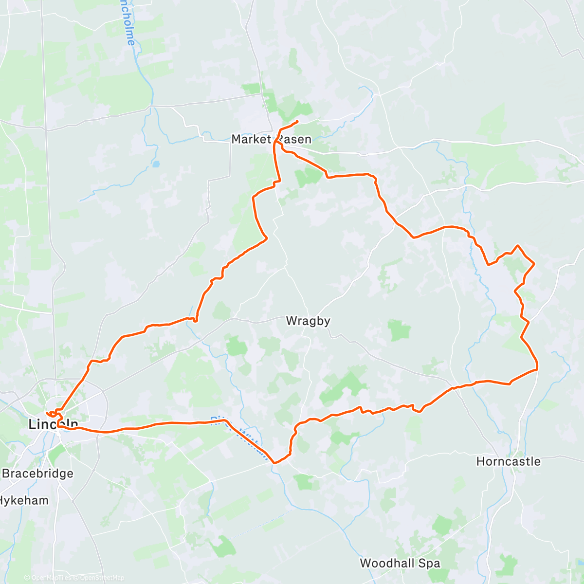 Map of the activity, SCCC: The Lincolnshire Wolds Edition