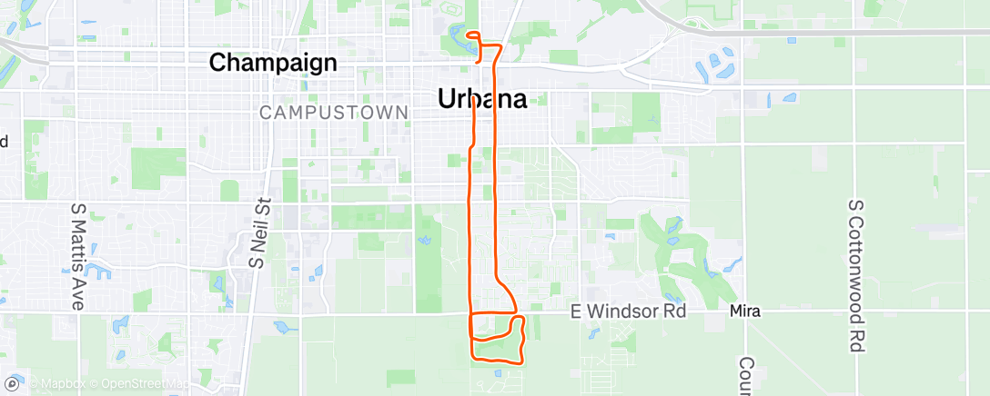 Map of the activity, Running around
