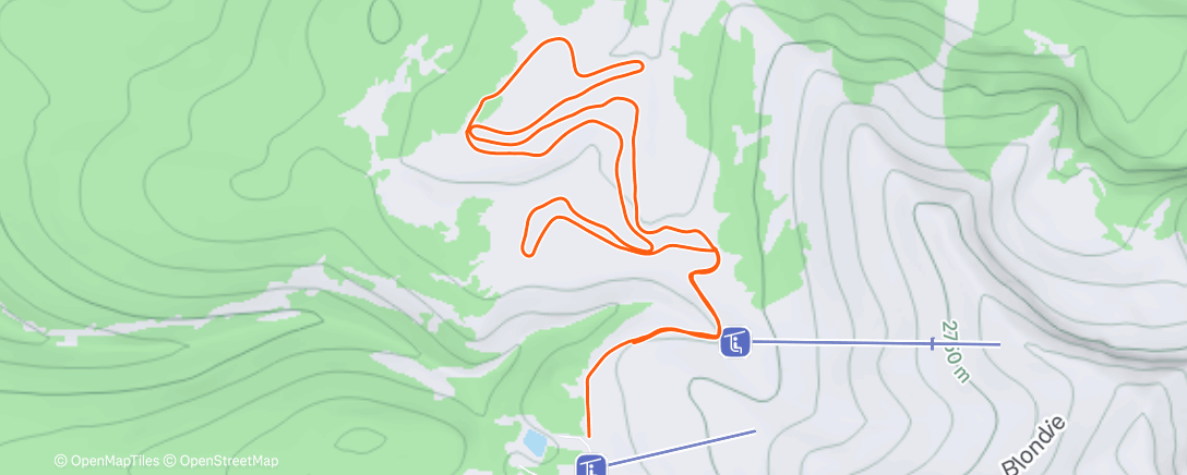 Map of the activity, Targhee Nordic