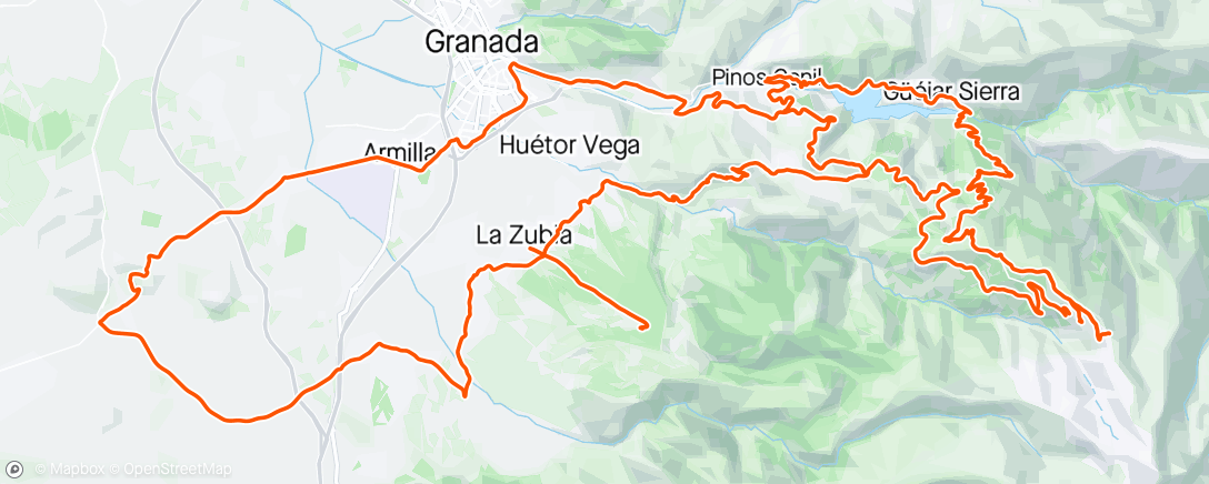 Map of the activity, Day 9, Sierra Nevada, TC 🇪🇸