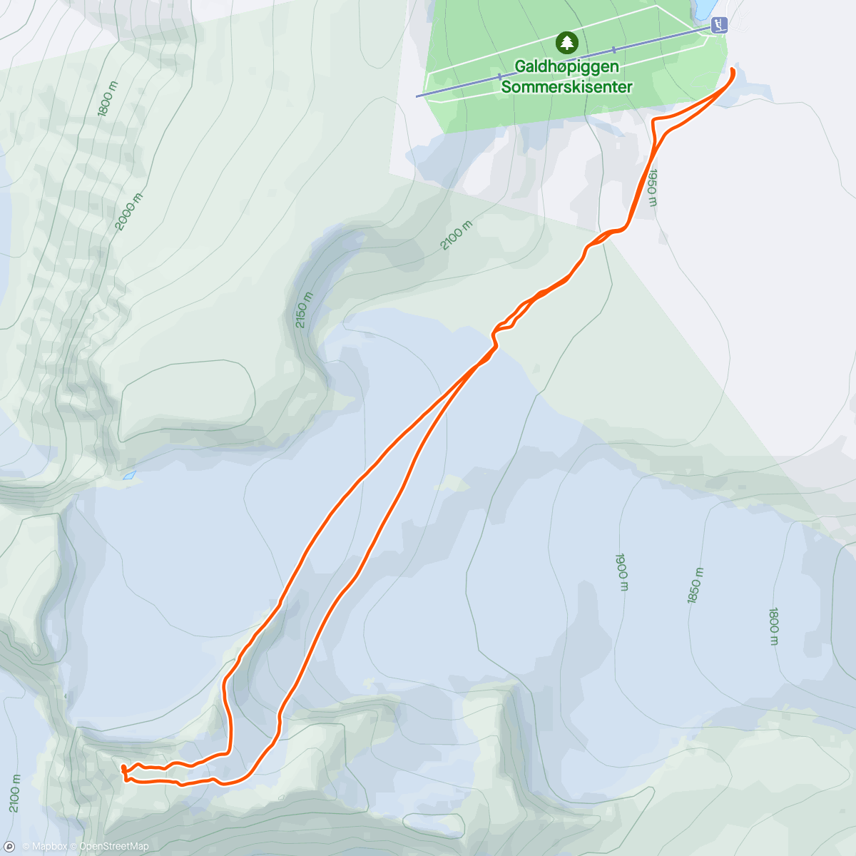 Map of the activity, 17.mai tog til Norges flotteste takterrasse Galdhøpiggen 🇳🇴🥹