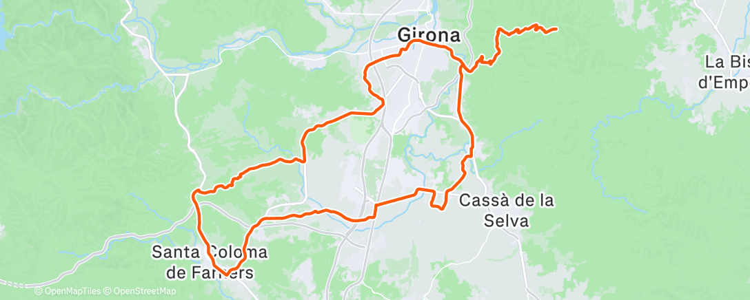 Карта физической активности (Vuelta ciclista a la hora del almuerzo)