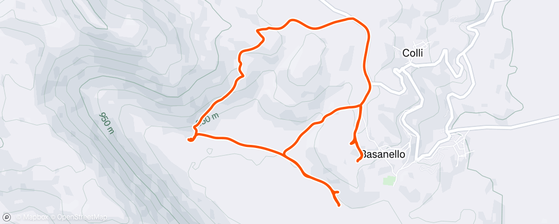 Map of the activity, Morning Hike