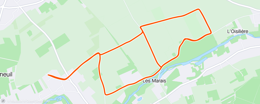 Map of the activity, Run du jeudi