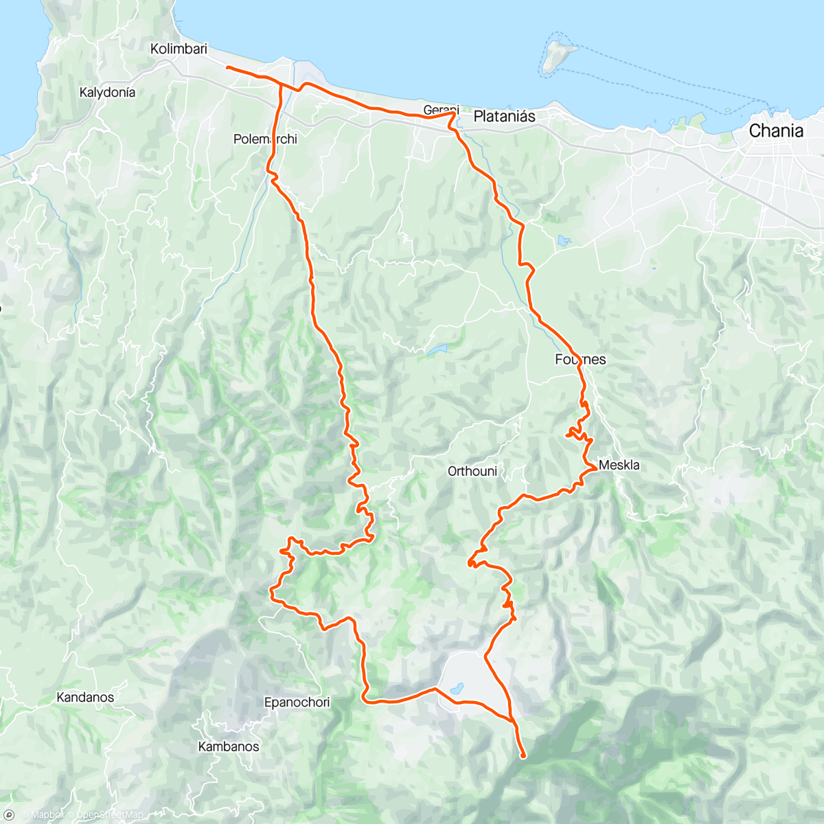 Map of the activity, Klimmen naar de Samariakloof