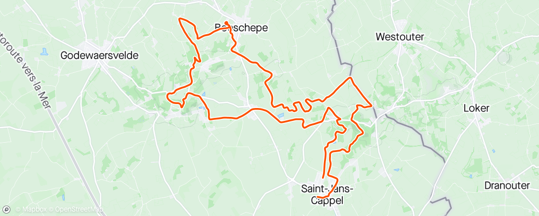 Map of the activity, Nord Trail Monts de Flandres
