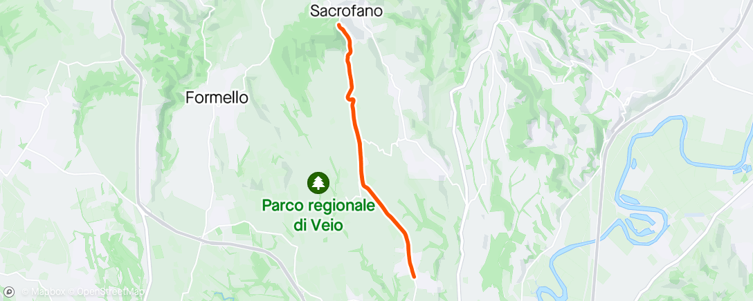Map of the activity, Ciclismo mattutino