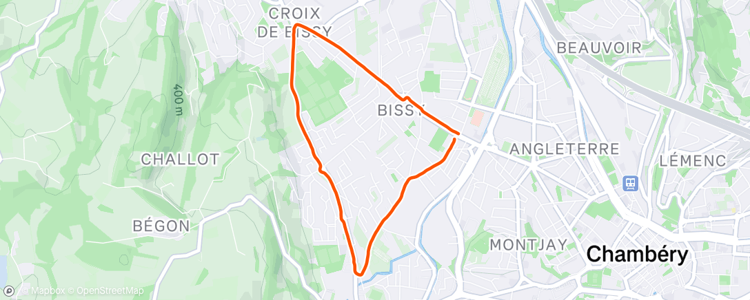 Map of the activity, Morning Run