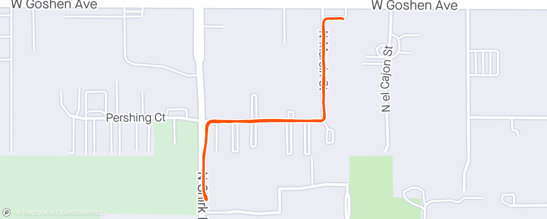 Map of the activity, Run before crossfit