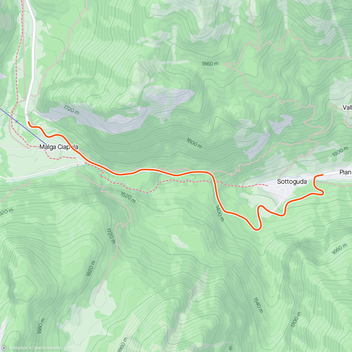 Map of the activity, BKOOL - Passo Fedaia