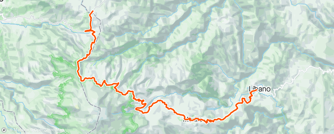 Map of the activity, Vuelta ciclística por la mañana