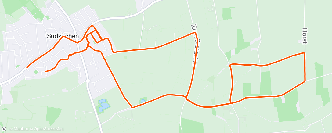 Map of the activity, Evening Run 🫃