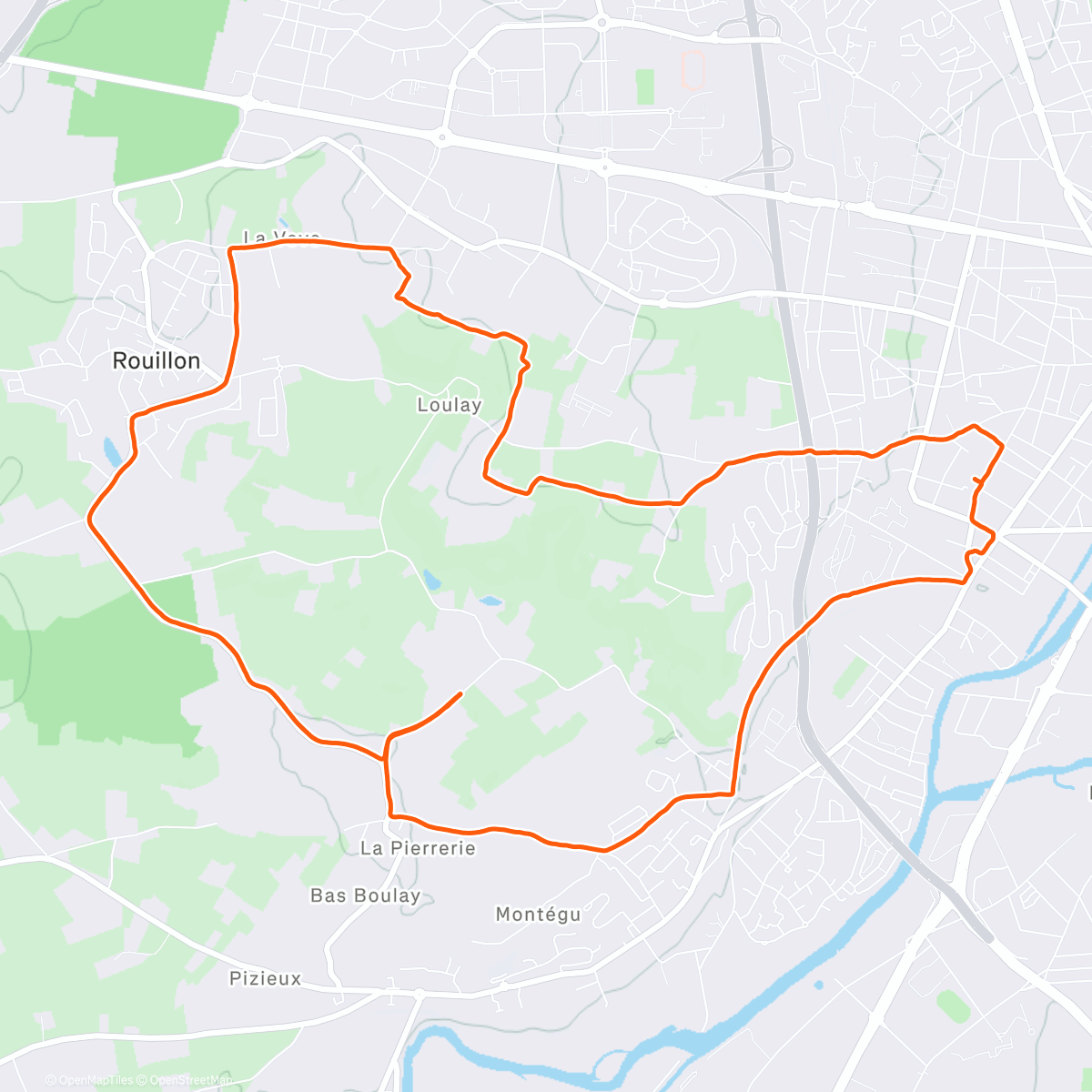 Map of the activity, « Juste une p’tite bruine », qu’elle disait maman ! « Tu peux y aller en short ! »🤣😝