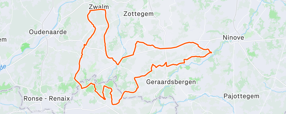 Map of the activity, Eerste keer in 5 jaar nog eens trainen in plaats van blokken op Kerstdag 🎄