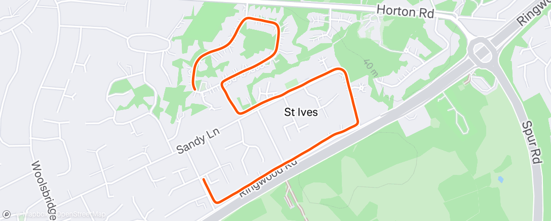 Map of the activity, Morning Run