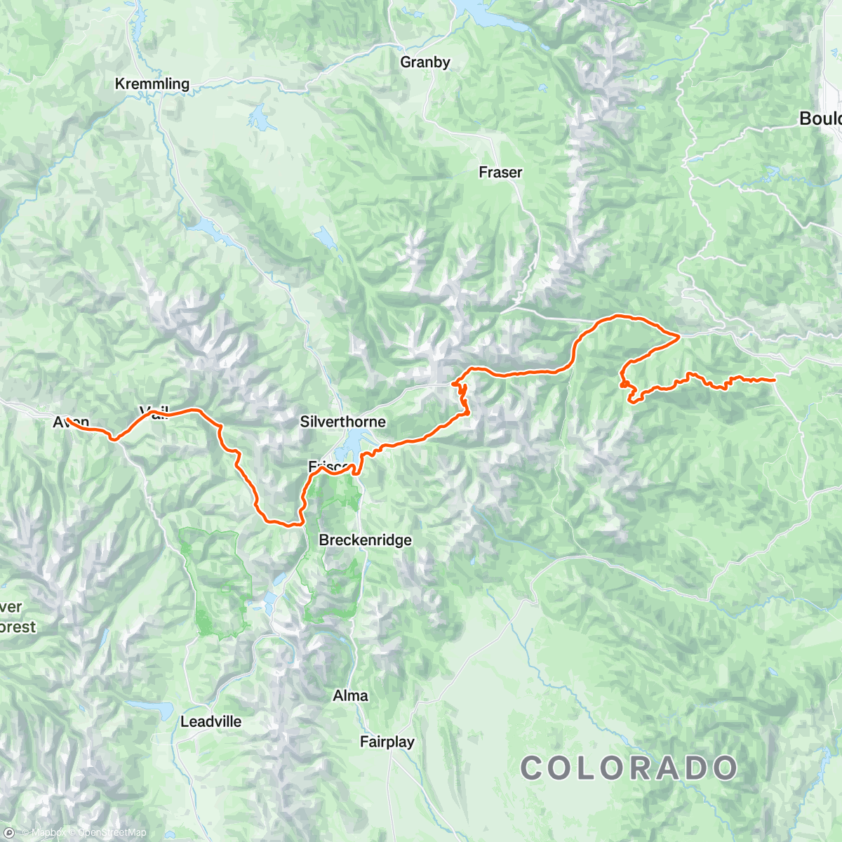 Map of the activity, Triple Bypass