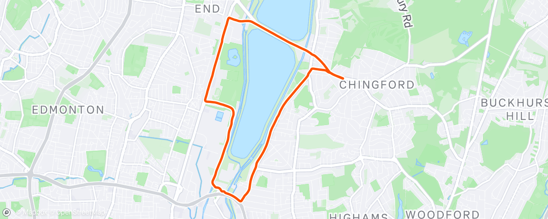 Map of the activity, Morning Run