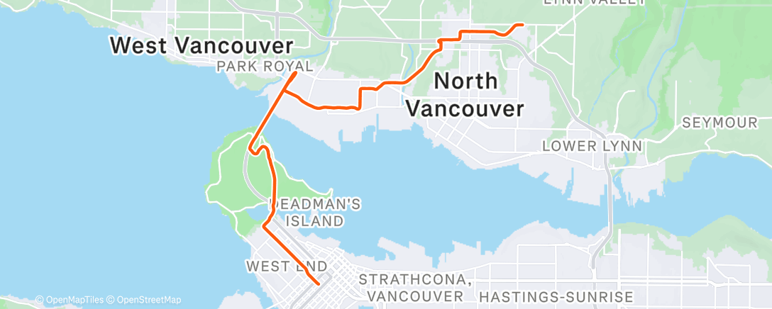 Map of the activity, Morning Ride