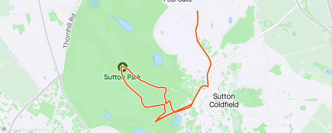 Map of the activity, SP Parkrun