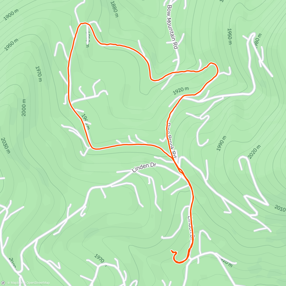 Map of the activity, Morning Hike