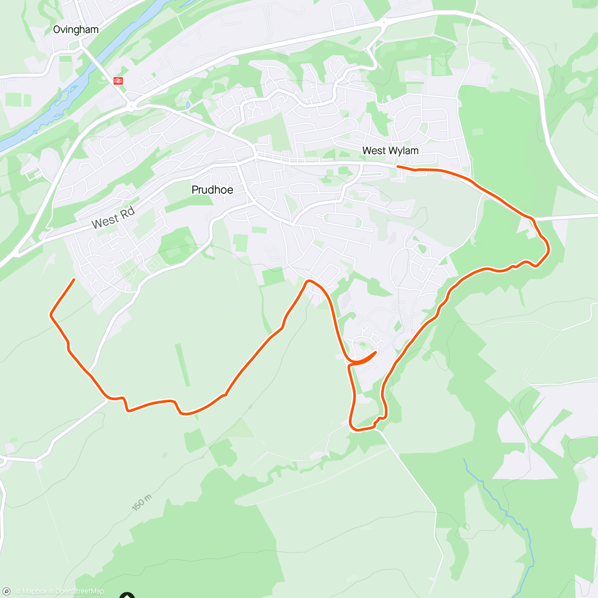Map of the activity, Long route to allotment
