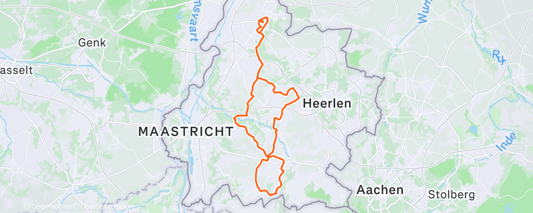 Map of the activity, Lunch Ride