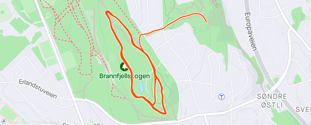 Map of the activity, E-bike Brannfjell