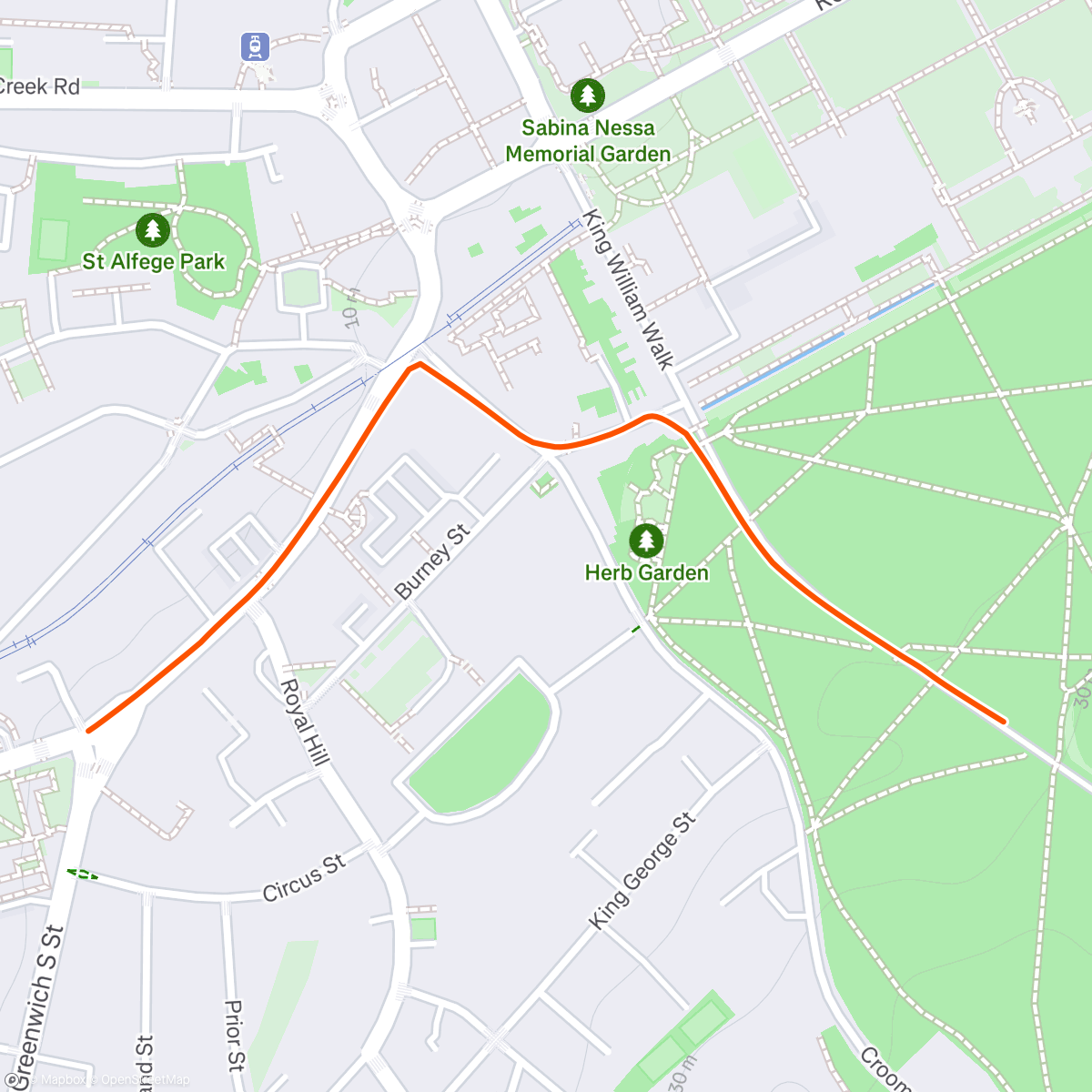 Map of the activity, The walk