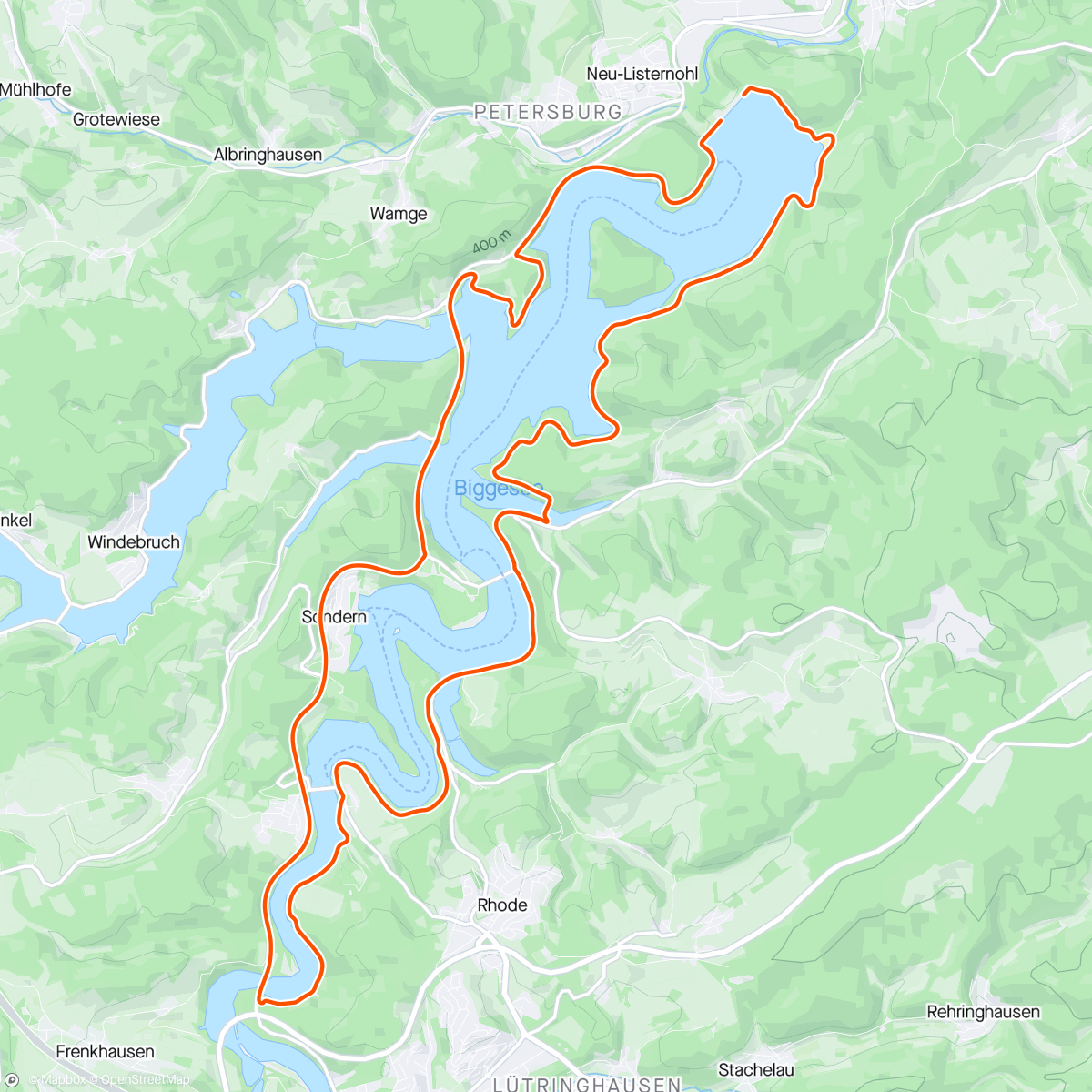 Map of the activity, ROUVY - Biggesee | Germany